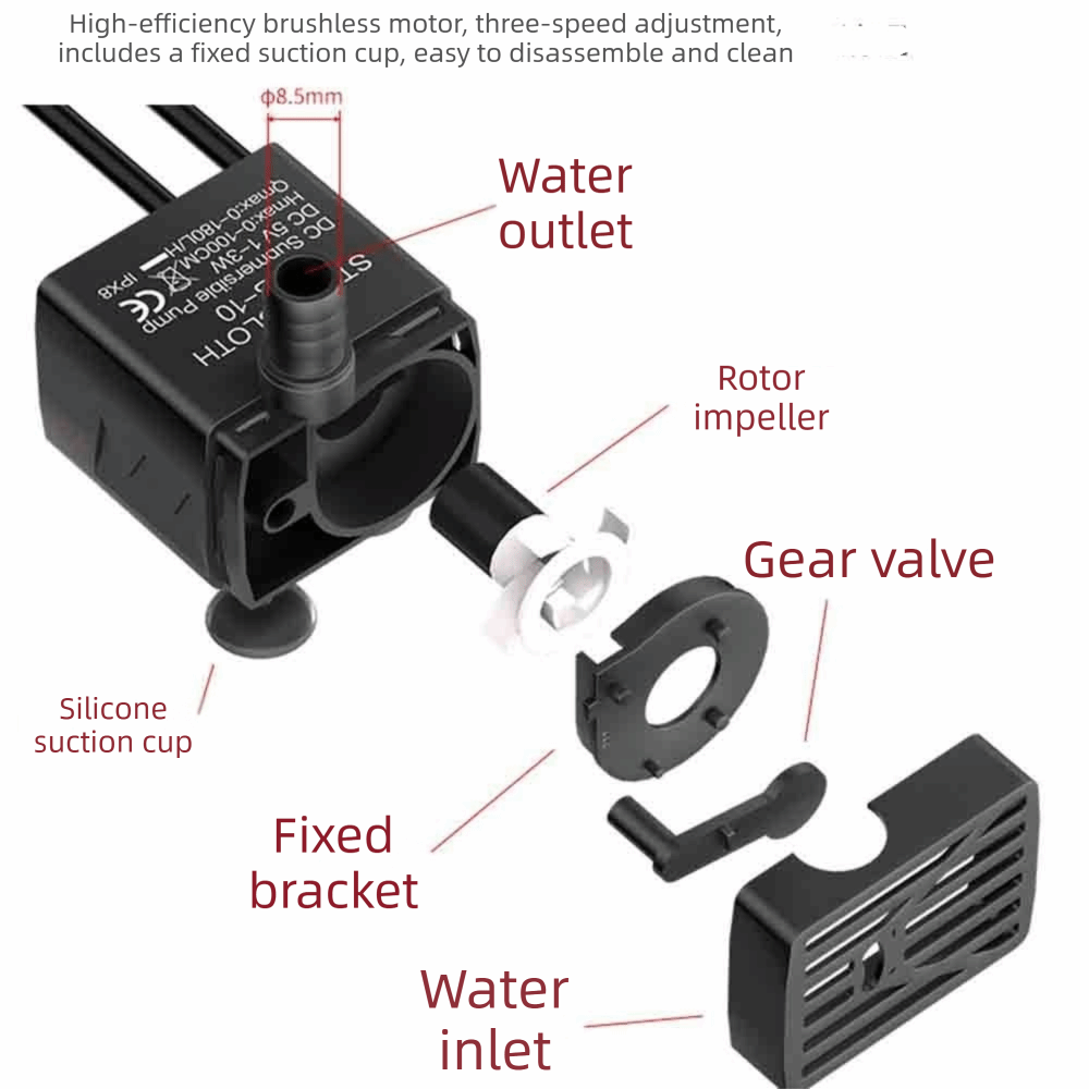 2-IN-1 미스트 메이커 다채로운 LED 조명 5V  - Water Pump Submersible Mini 리뷰 및 가격